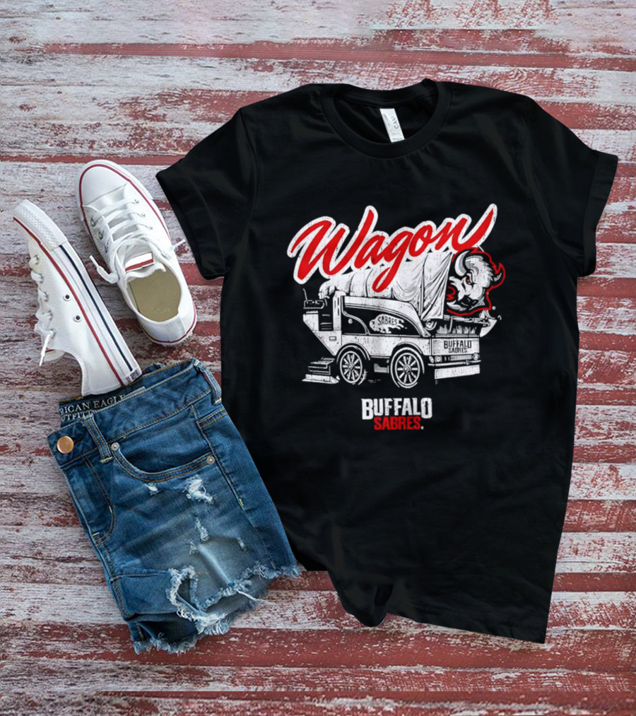 Buffalo Sabres Wagon Defender Retro Team Spirit T-Shirt
