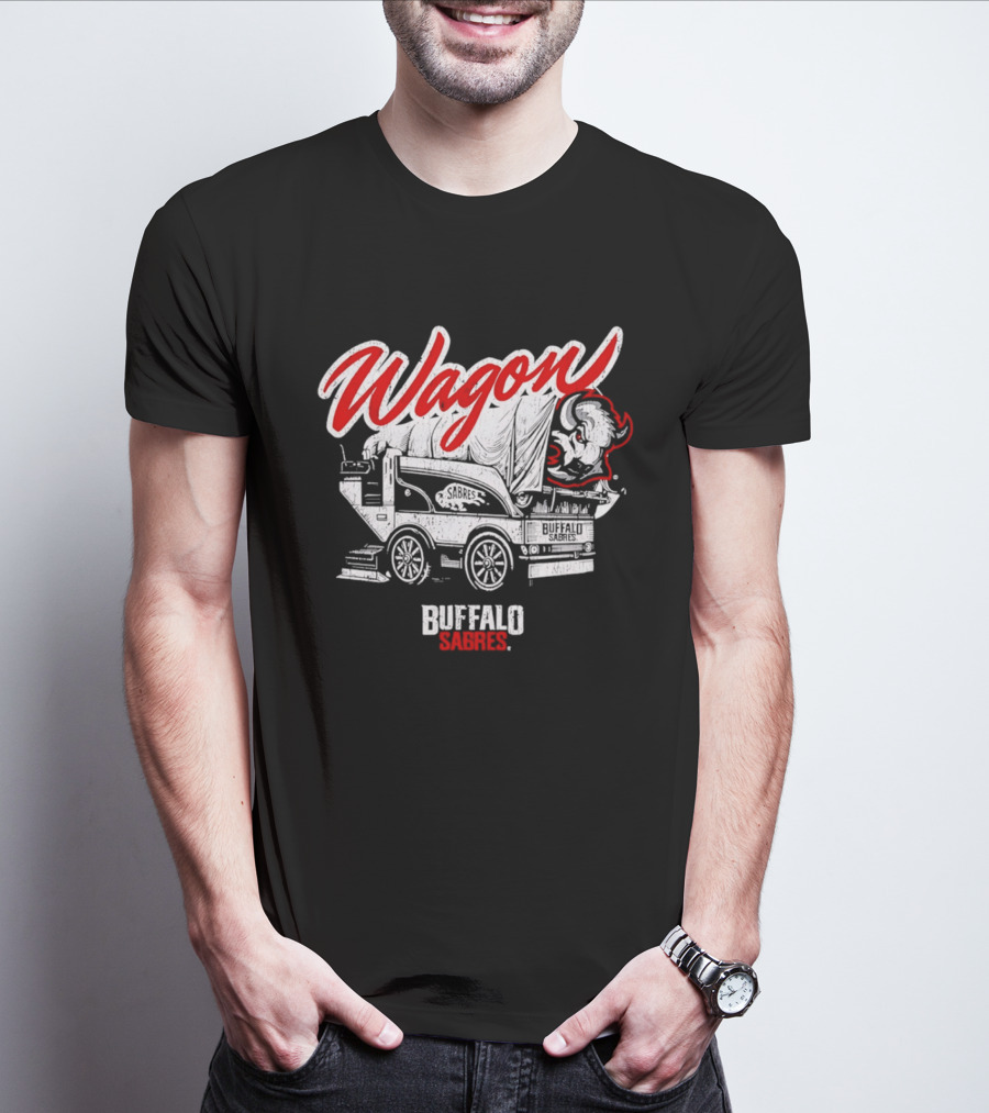 Buffalo Sabres Wagon Defender Retro Team Spirit T-Shirt