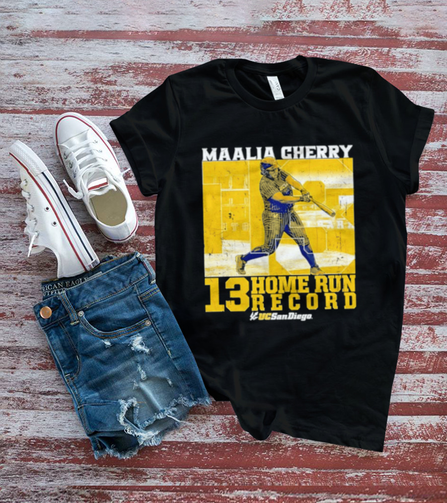 Maalia Cherry UC San Diego 13 Home Run Record T-Shirt