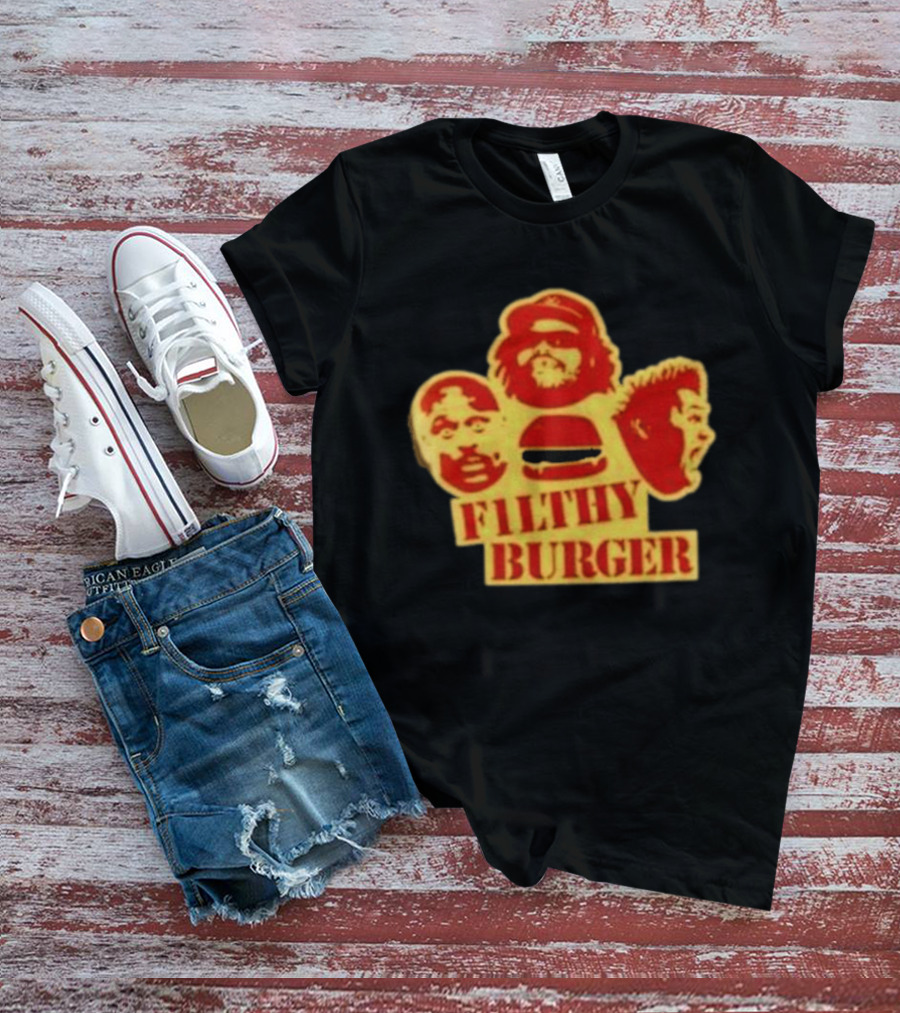Filthy Burger Faces Iconic Humorous Expression Trio T-Shirt