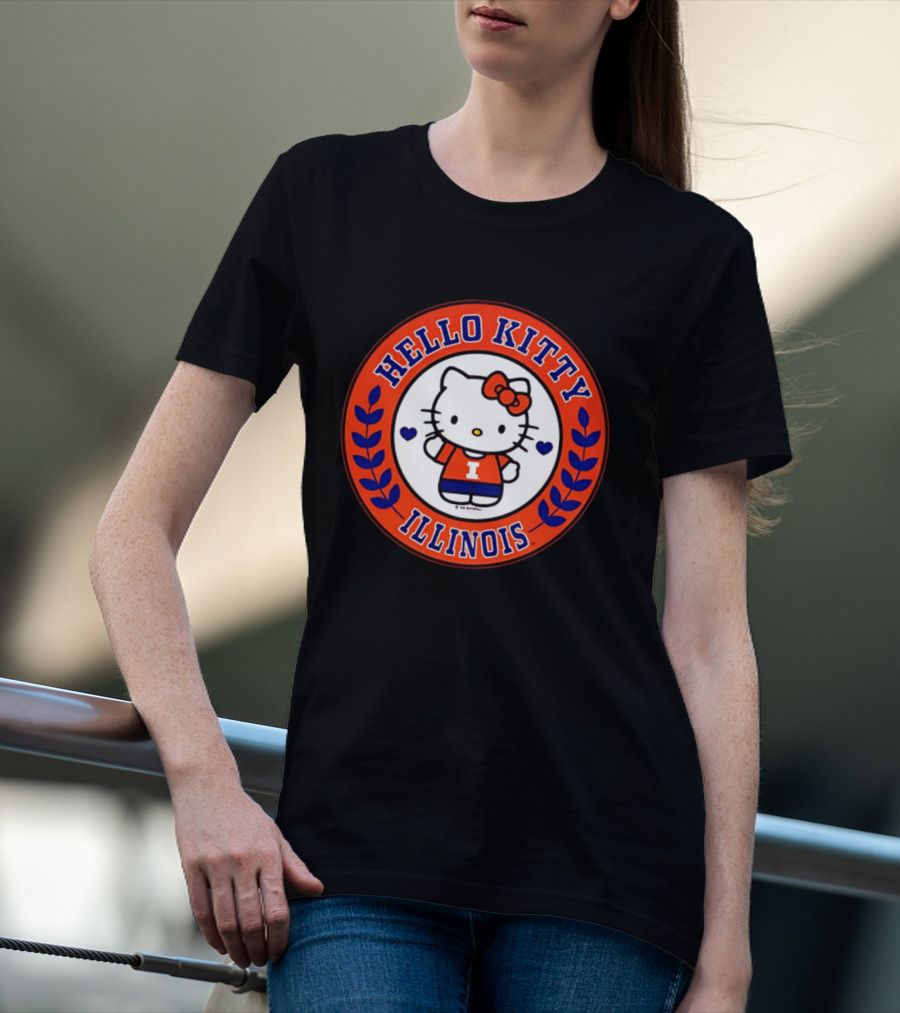 Hello Kitty Illinois I Fighting Illini T-Shirt