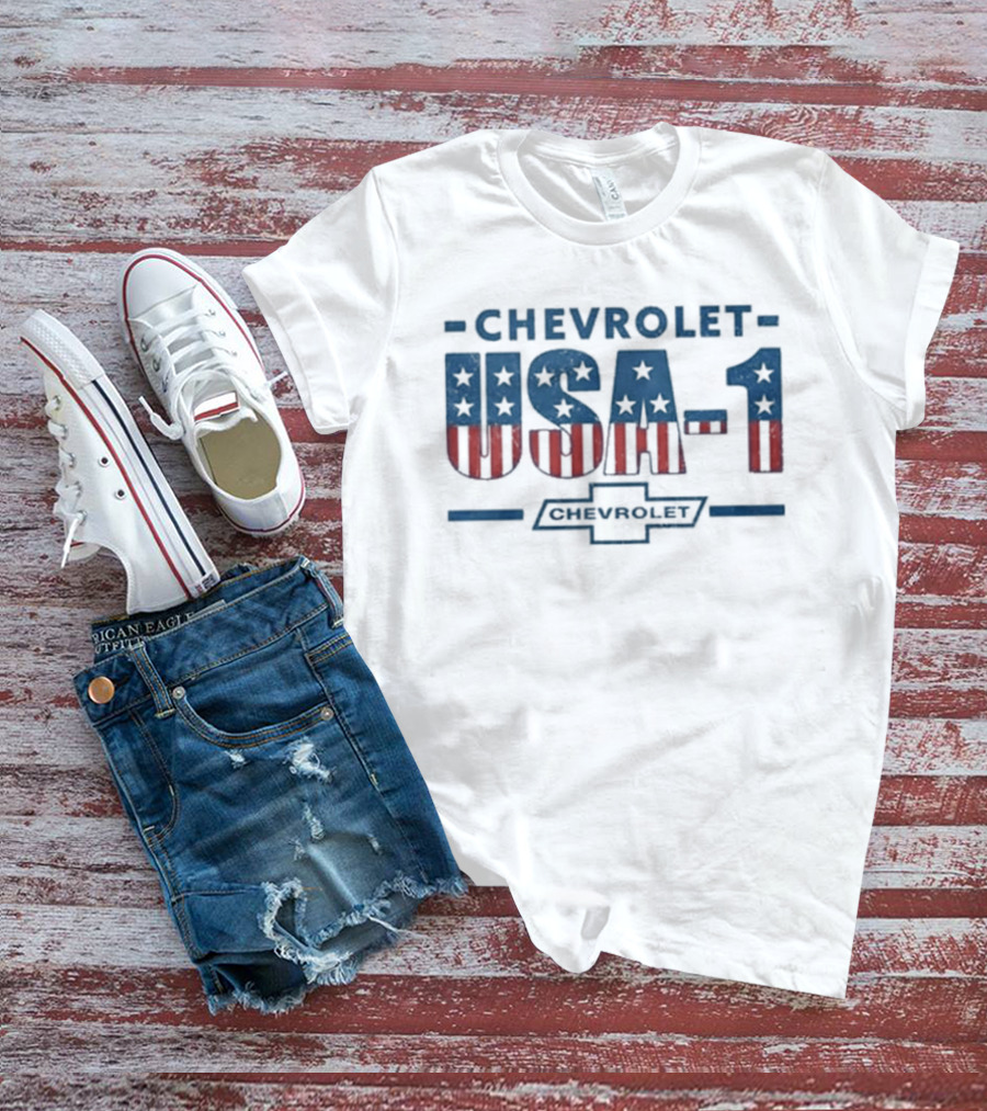 Chevrolet USA 1 American Flag Stars And Stripes T-Shirt