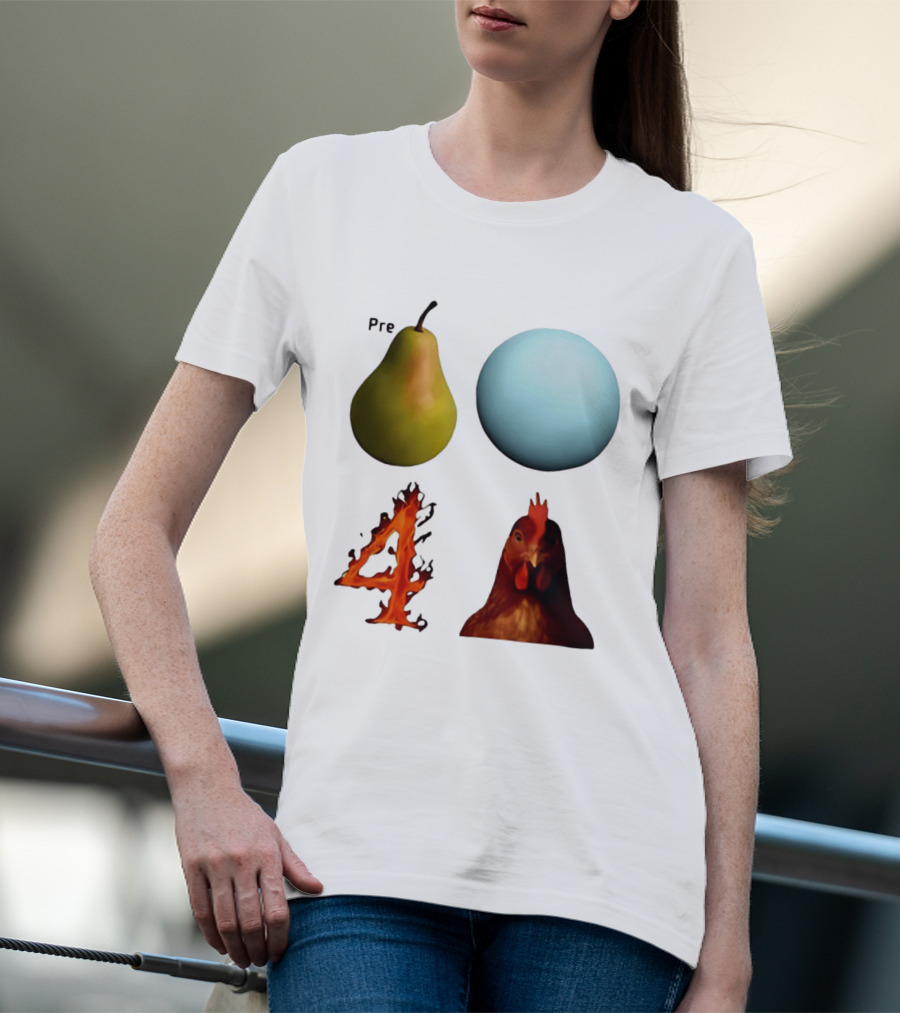 Prepare Pear Sphere Flame 4 Chicken T-Shirt