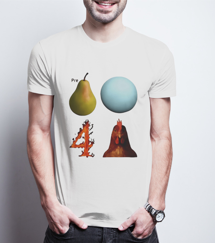 Prepare Pear Sphere Flame 4 Chicken T-Shirt