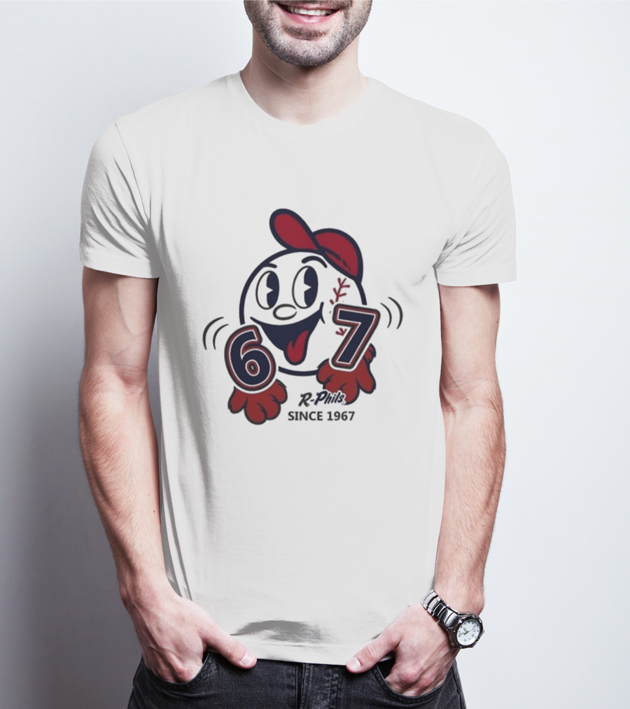 Reading Fightin Phils R Phils Character 67 Since 1967 T-Shirt