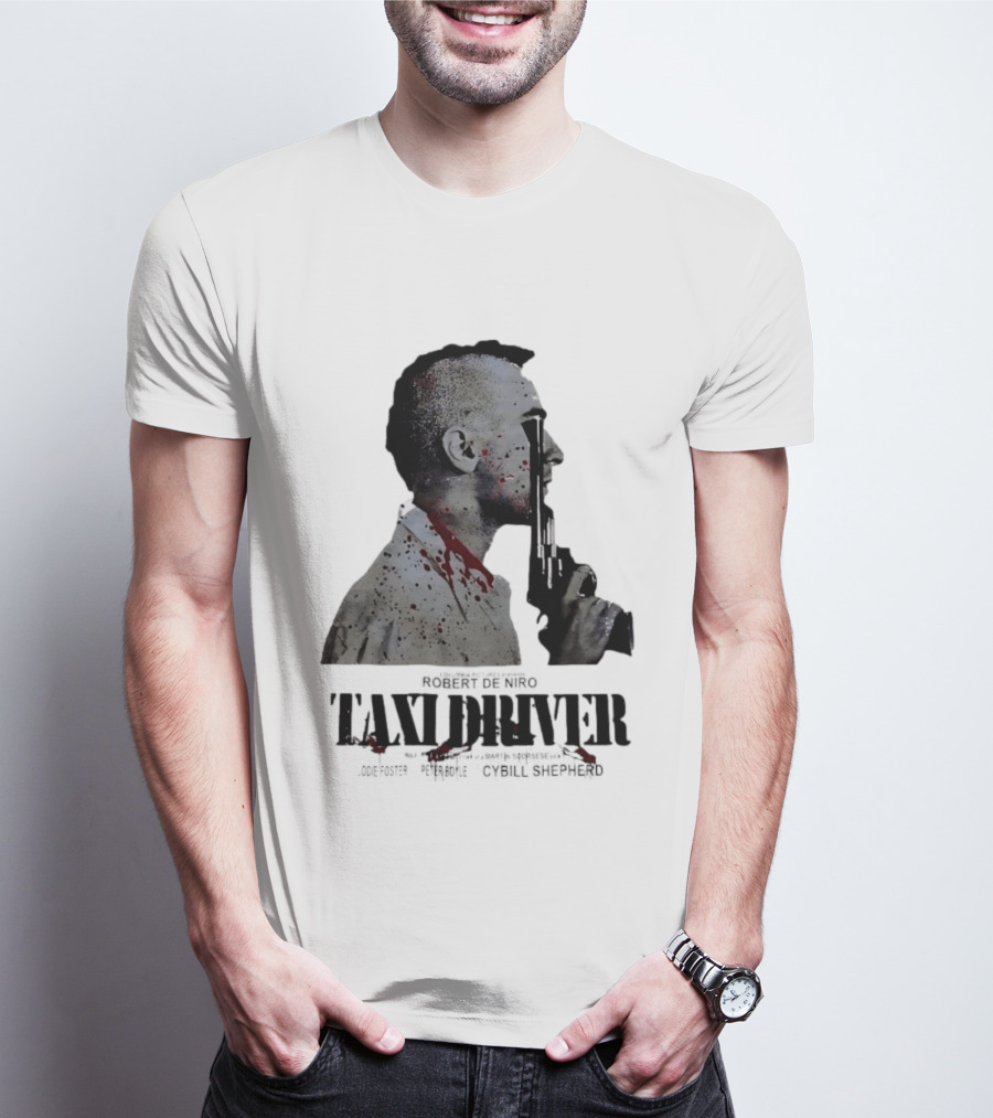 Taxi Driver Robert De Niro Travis Bickle Mohawk Gun Blood Splatter T-Shirt