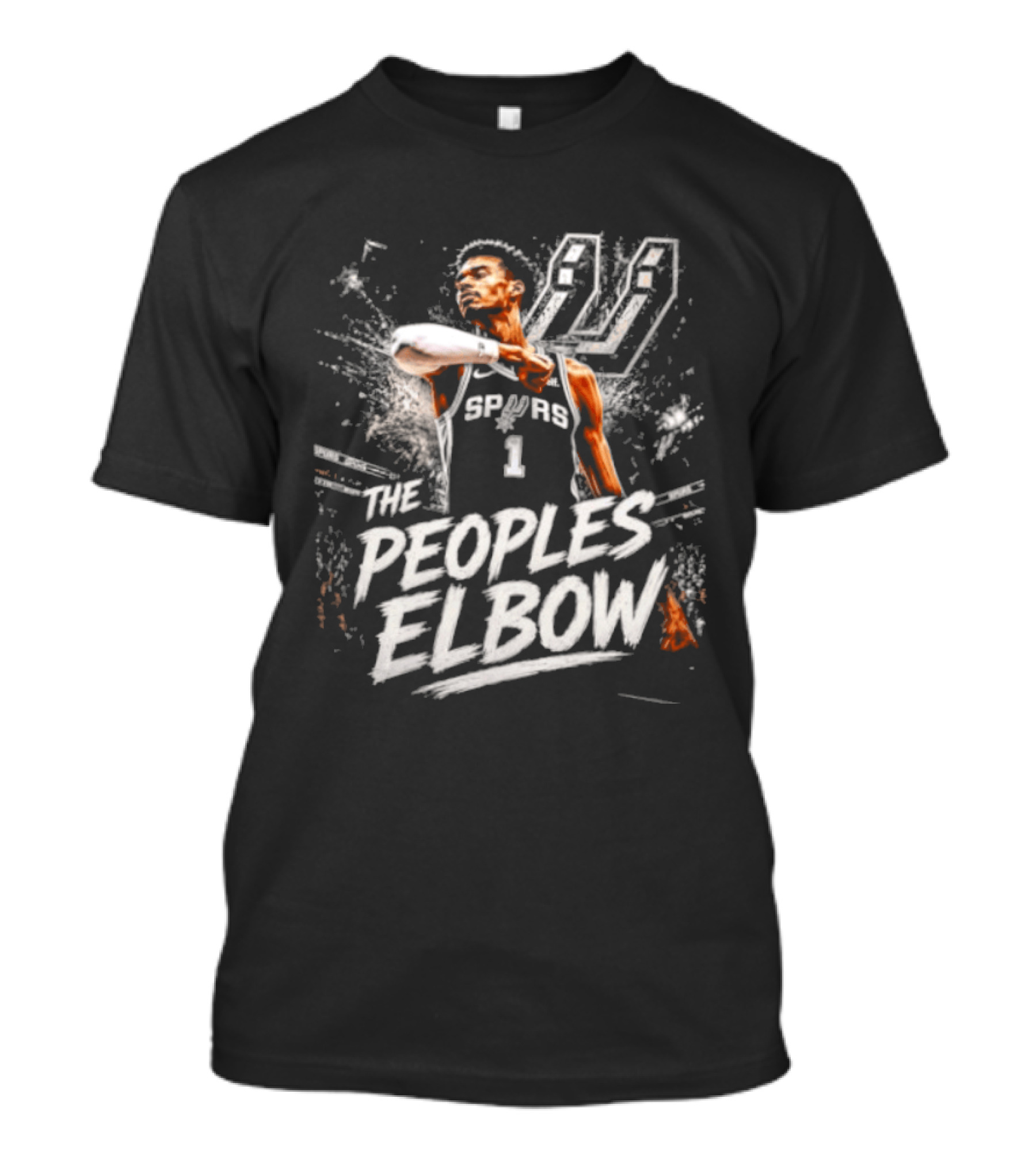 Victor Wembanyama Spurs 1 The Peoples Elbow T-Shirt