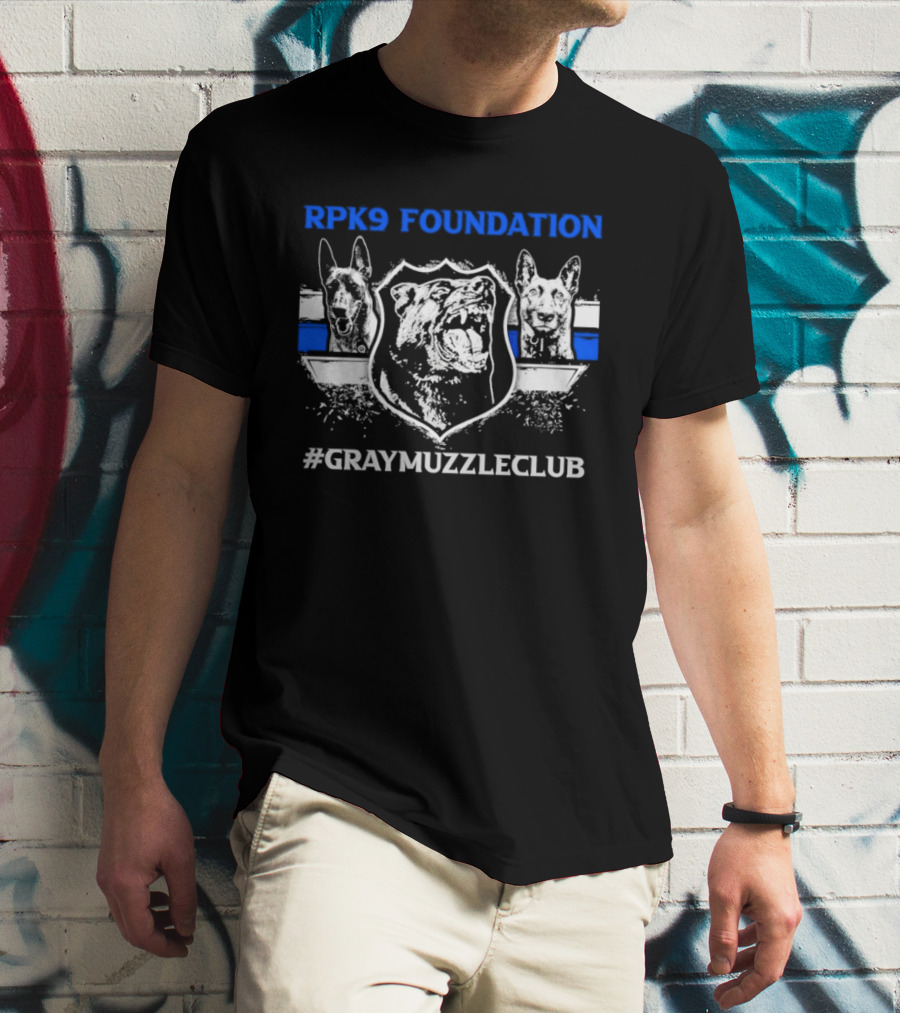 RPK9 Foundation Belgian Malinois Gray Muzzle Club T-Shirt