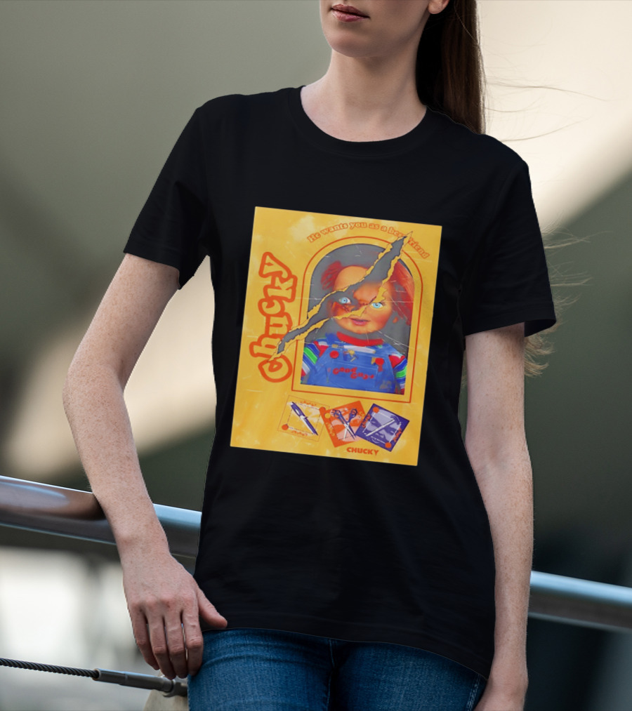 Chucky He Wants You As A Best Friend Good Guys Doll Box T-Shirt