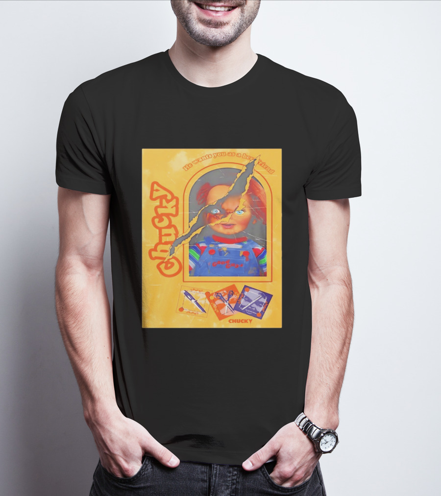 Chucky He Wants You As A Best Friend Good Guys Doll Box T-Shirt