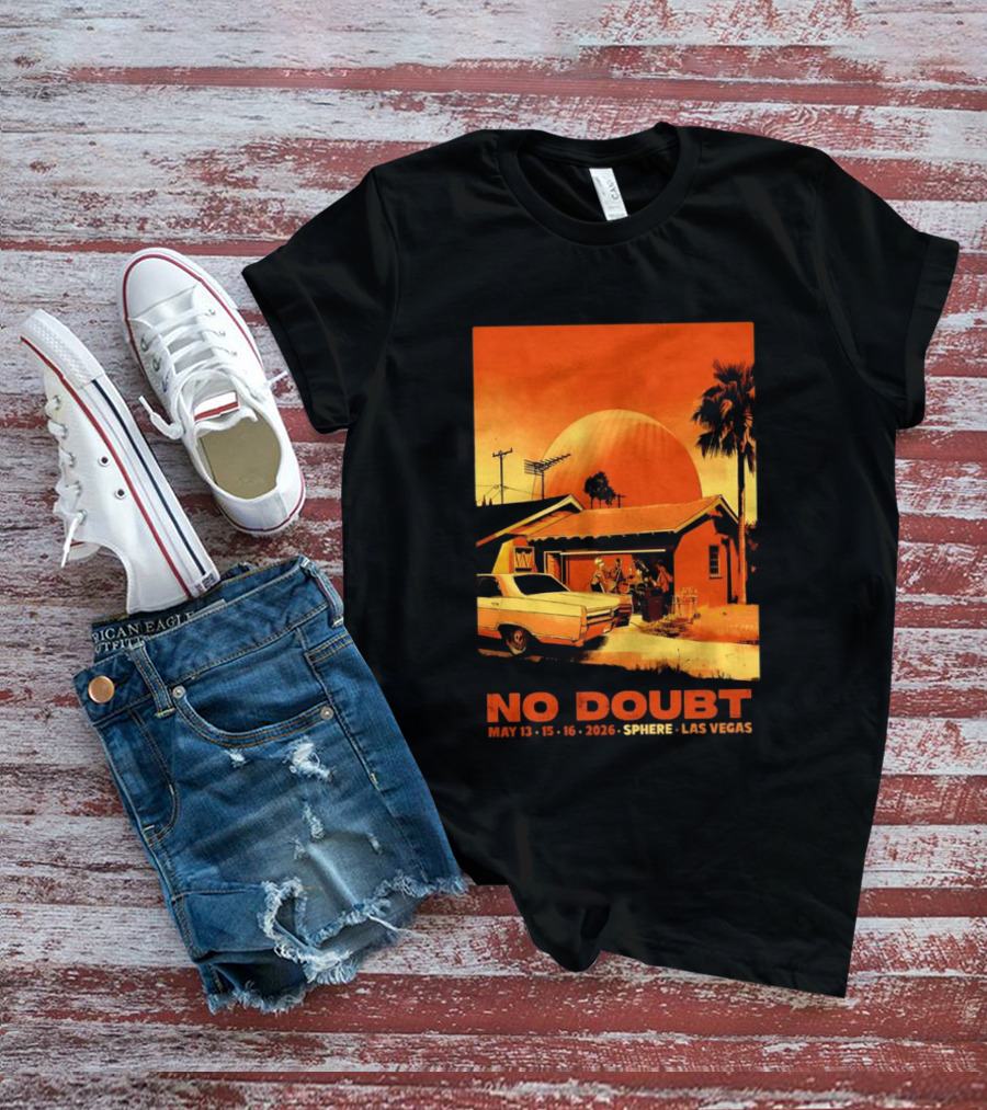 No Doubt May 13 15 16 2026 Sphere Las Vegas Vintage Car Retro Sunset T-Shirt