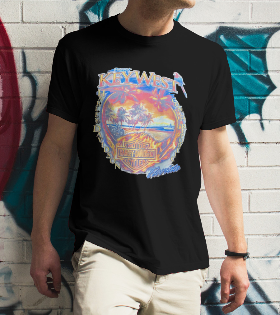 Peterson Key West Harley Davidson Conch Republic Motorcycles Florida T-Shirt