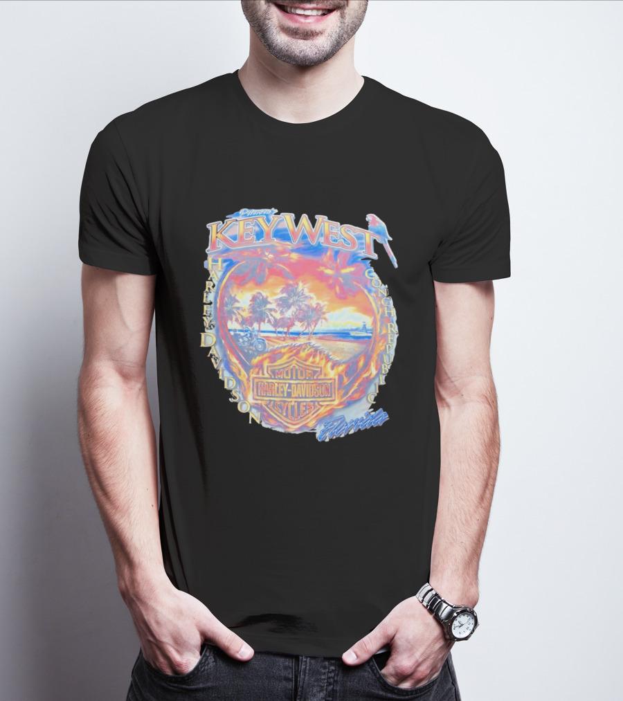 Peterson Key West Harley Davidson Conch Republic Motorcycles Florida T-Shirt