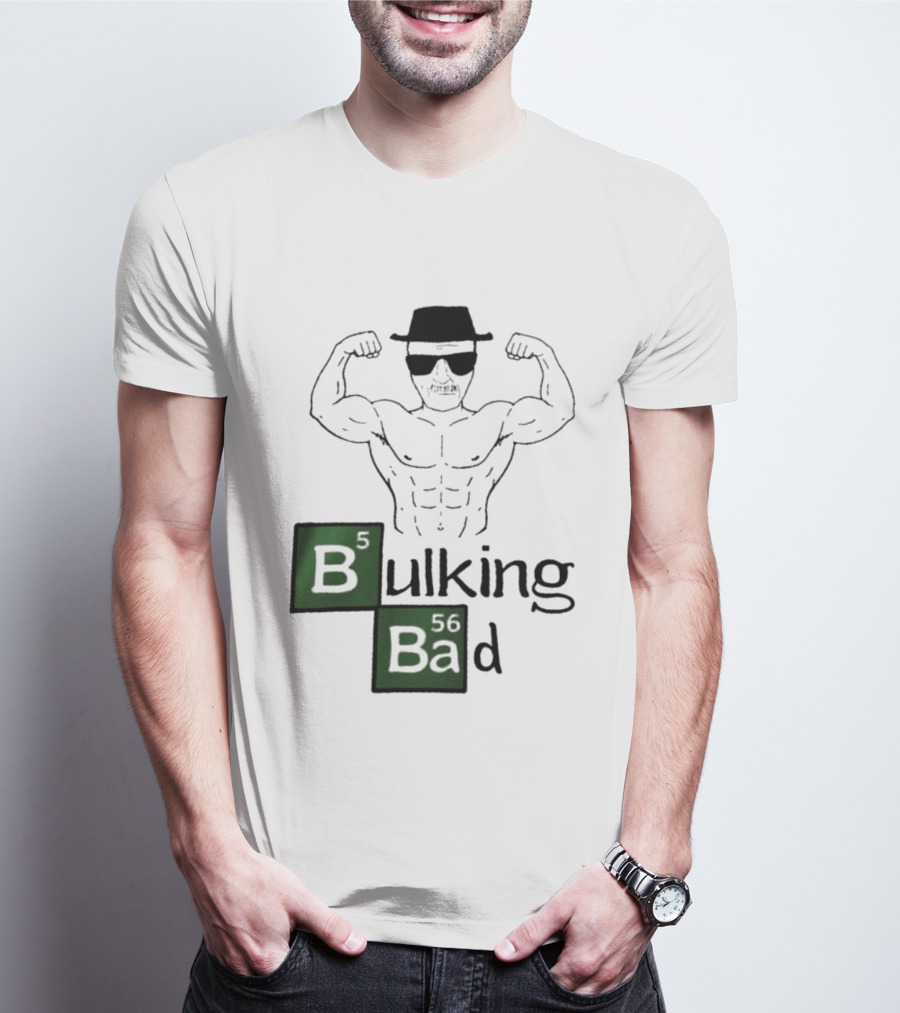Bulking Bad Walter White Muscular Gym Periodic Table T-Shirt