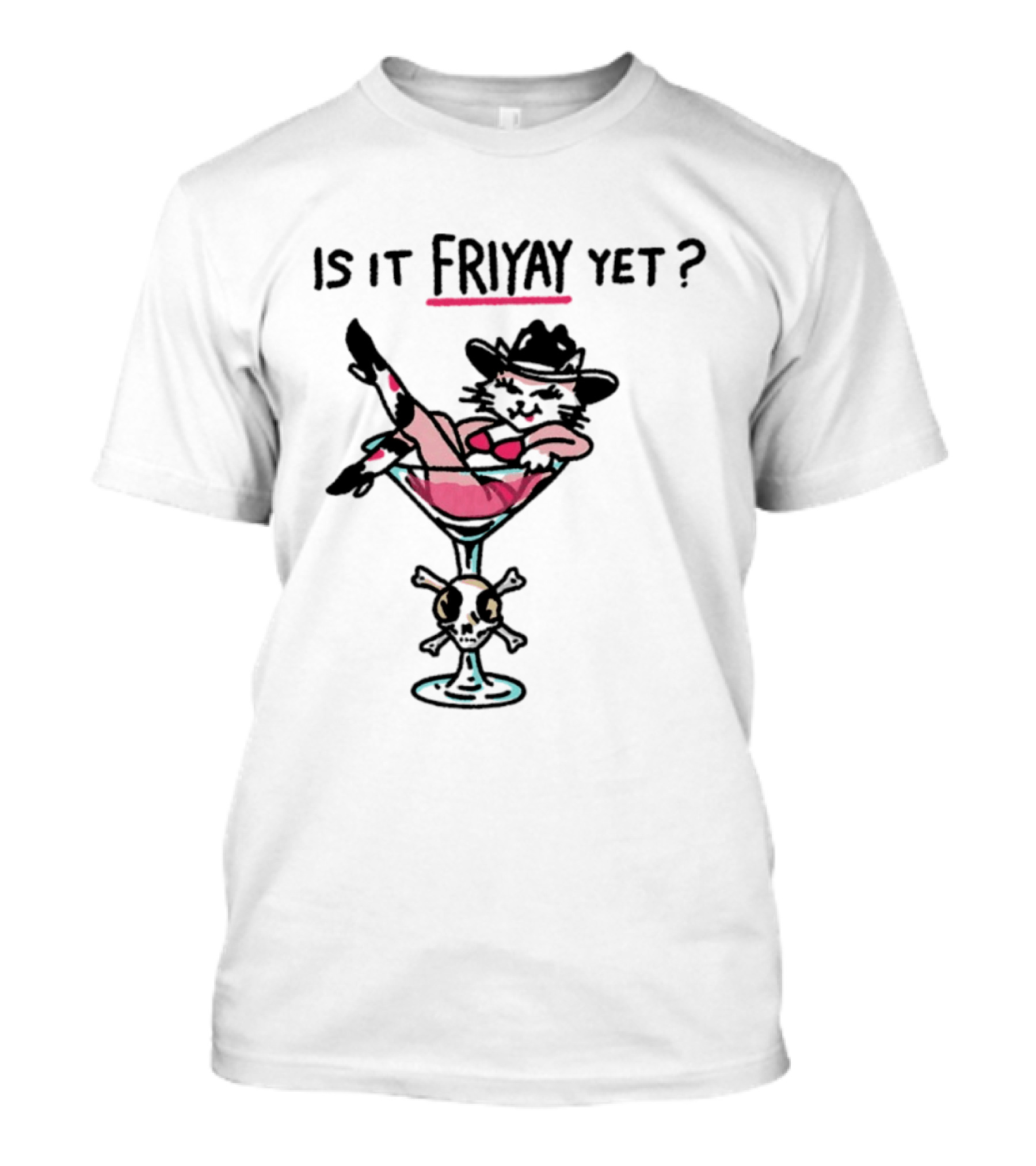 Is It Friyay Yet Cowboy Catwoman Cartoon T-Shirt