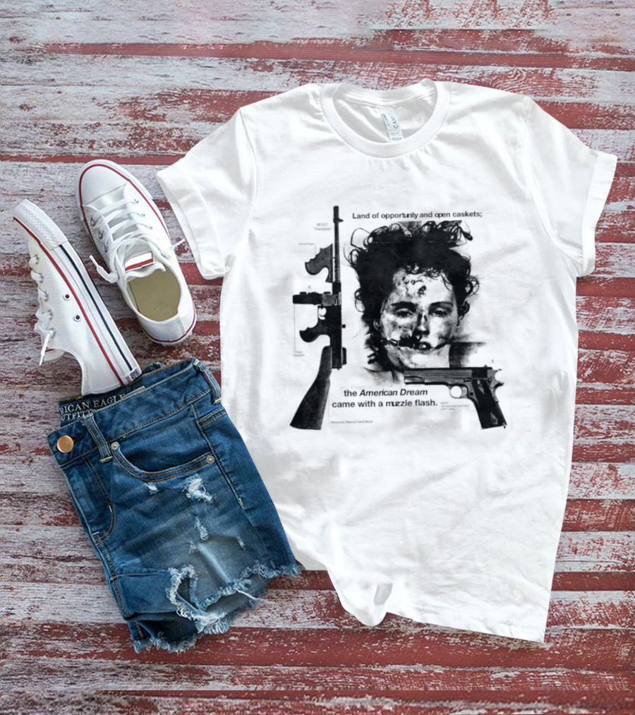 Land Of Opportunity Open Caskets American Dream Muzzle Flash T-Shirt