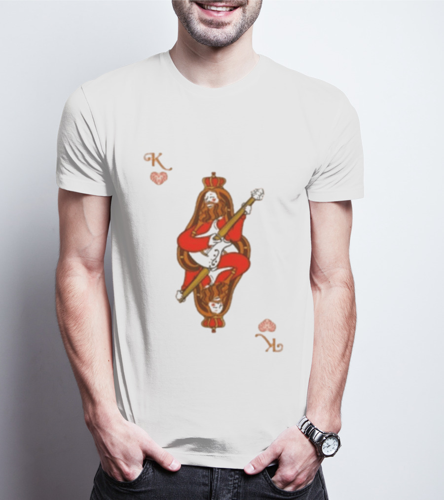 Mike Love King Of Hearts Cream Playing Guitar T-Shirt