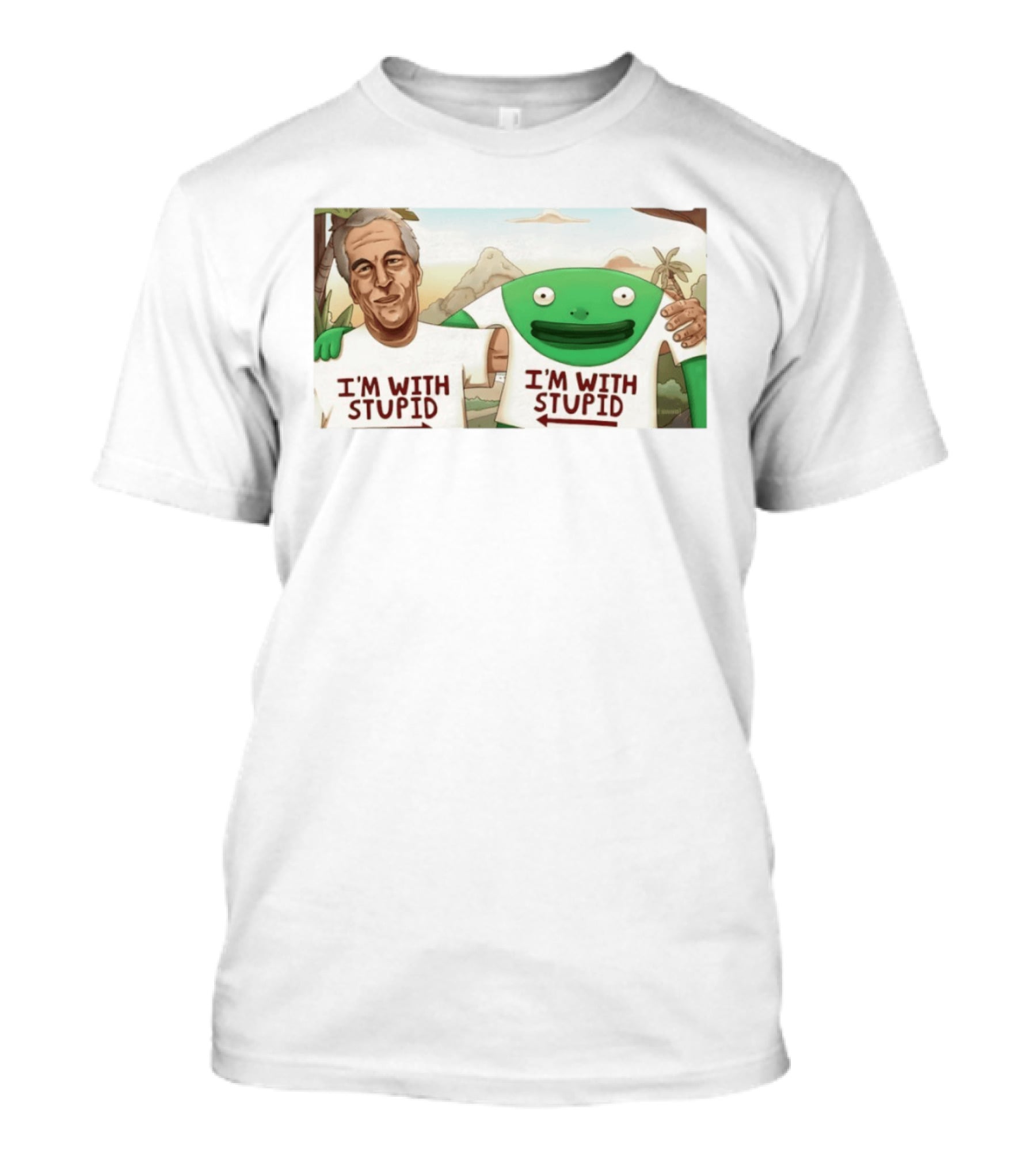 I'm With Stupid Frog Epstein Files T-Shirt