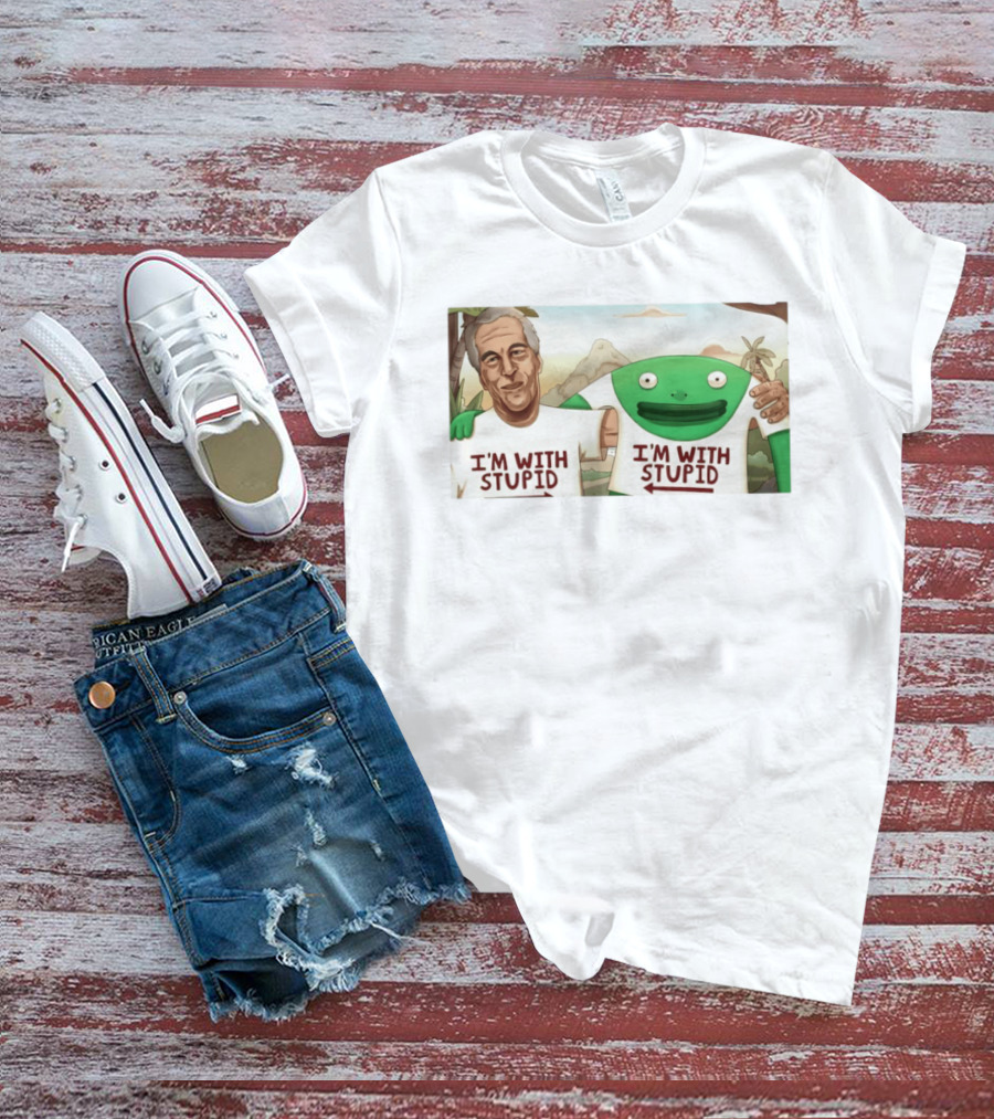 I'm With Stupid Frog Epstein Files T-Shirt