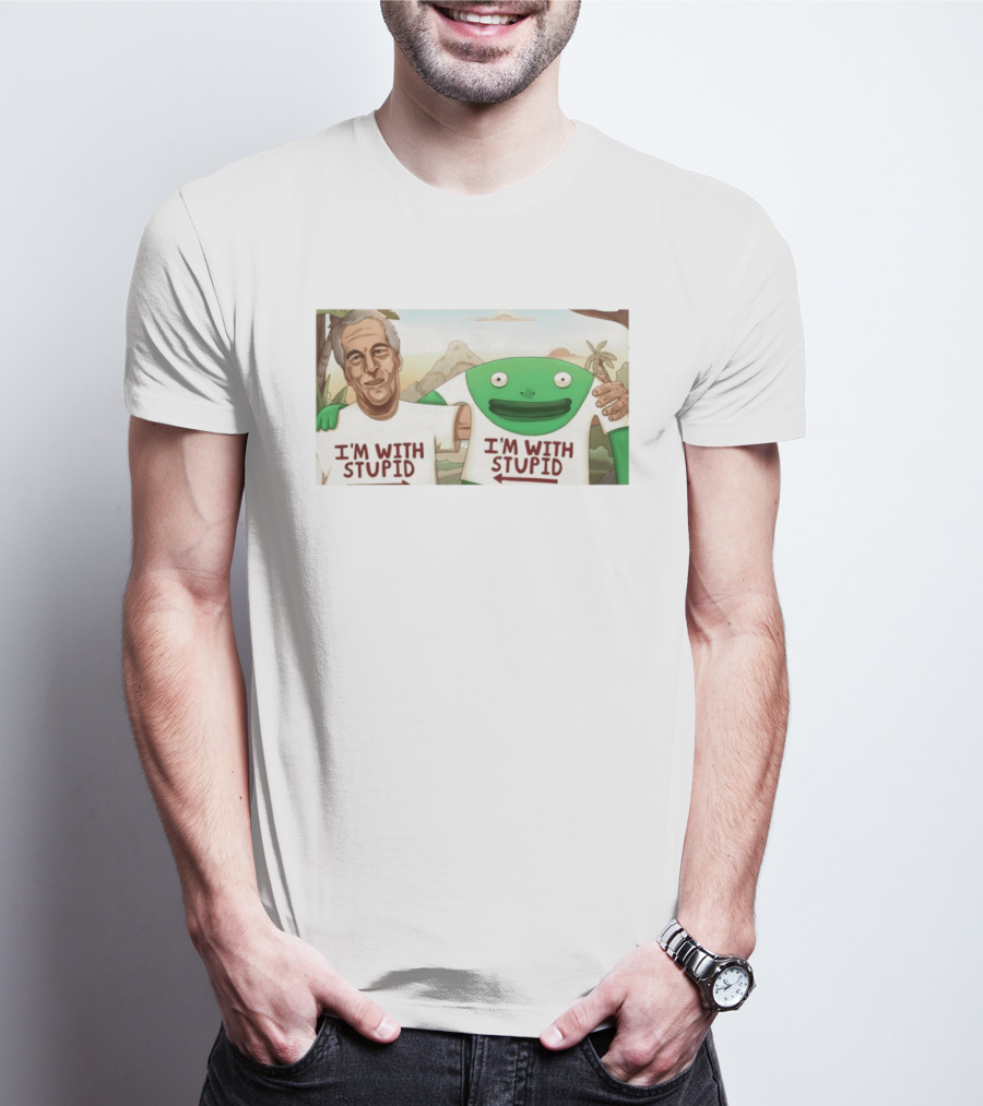 I'm With Stupid Frog Epstein Files T-Shirt