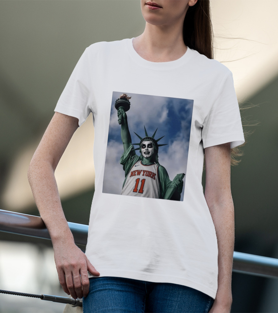 New York 11 Statue Of Liberty Joker Mashup T-Shirt