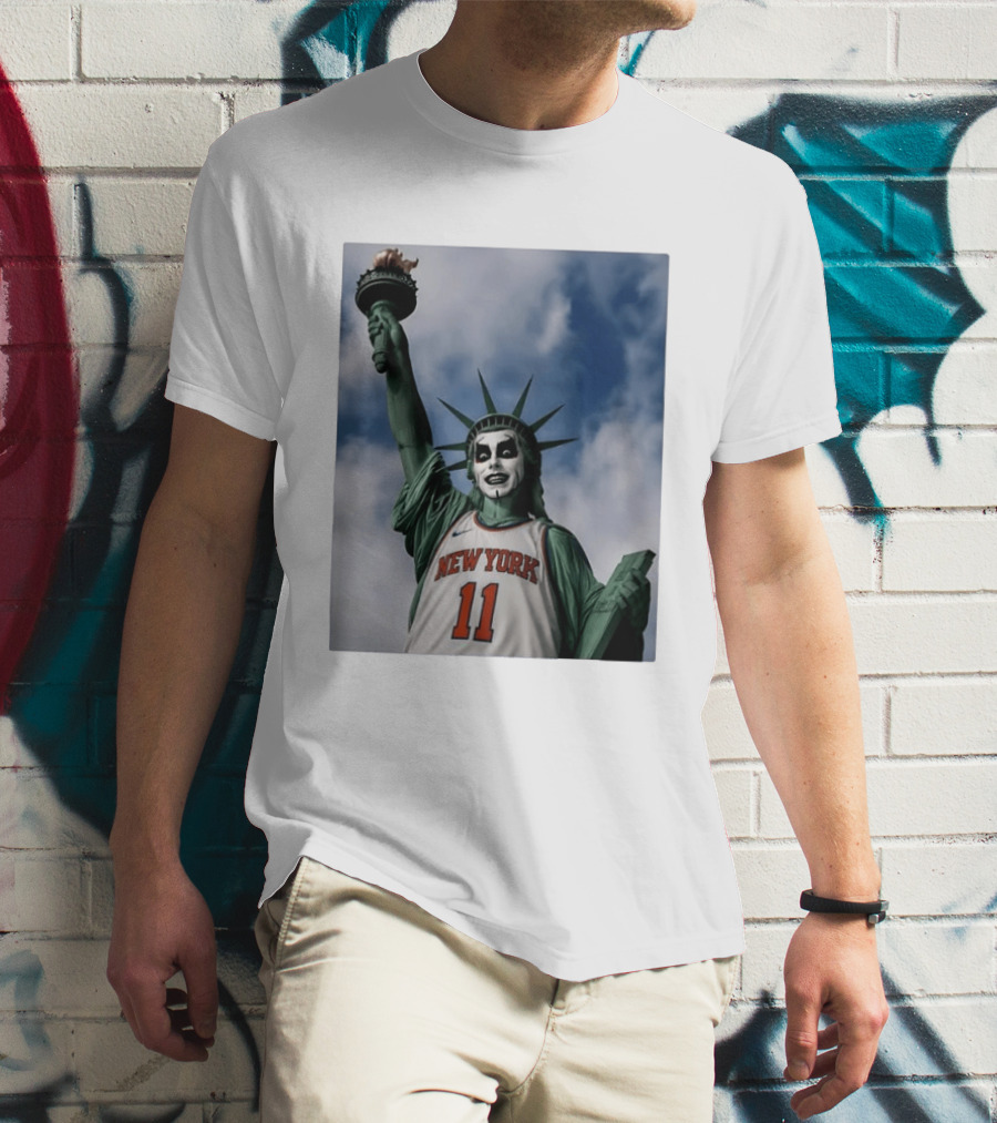 New York 11 Statue Of Liberty Joker Mashup T-Shirt