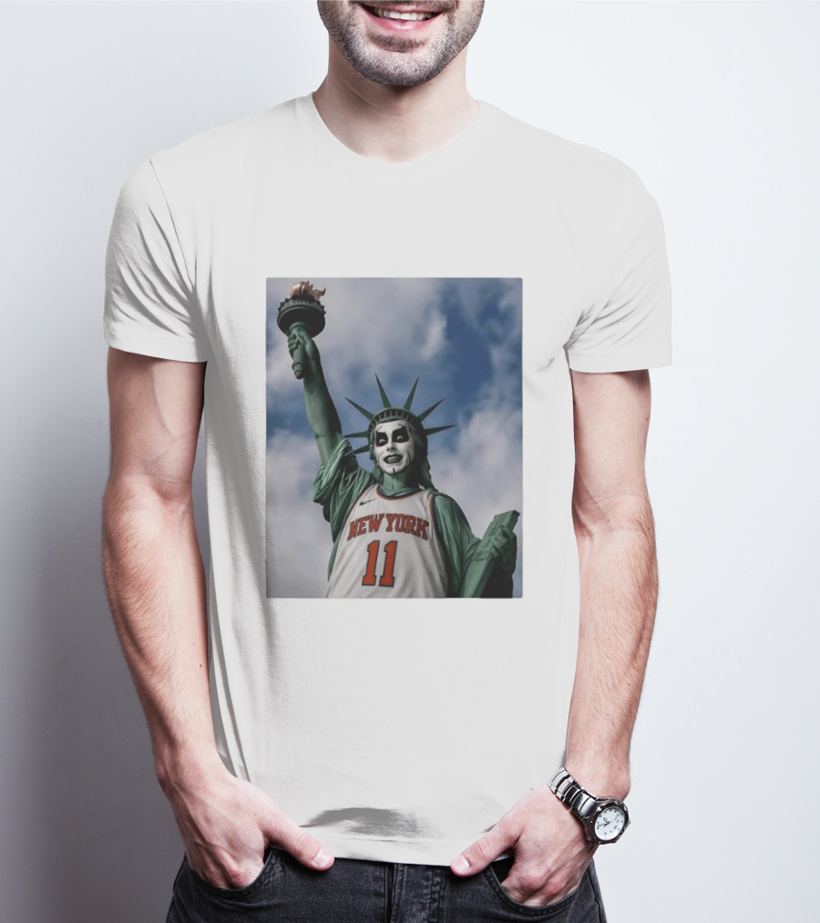 New York 11 Statue Of Liberty Joker Mashup T-Shirt
