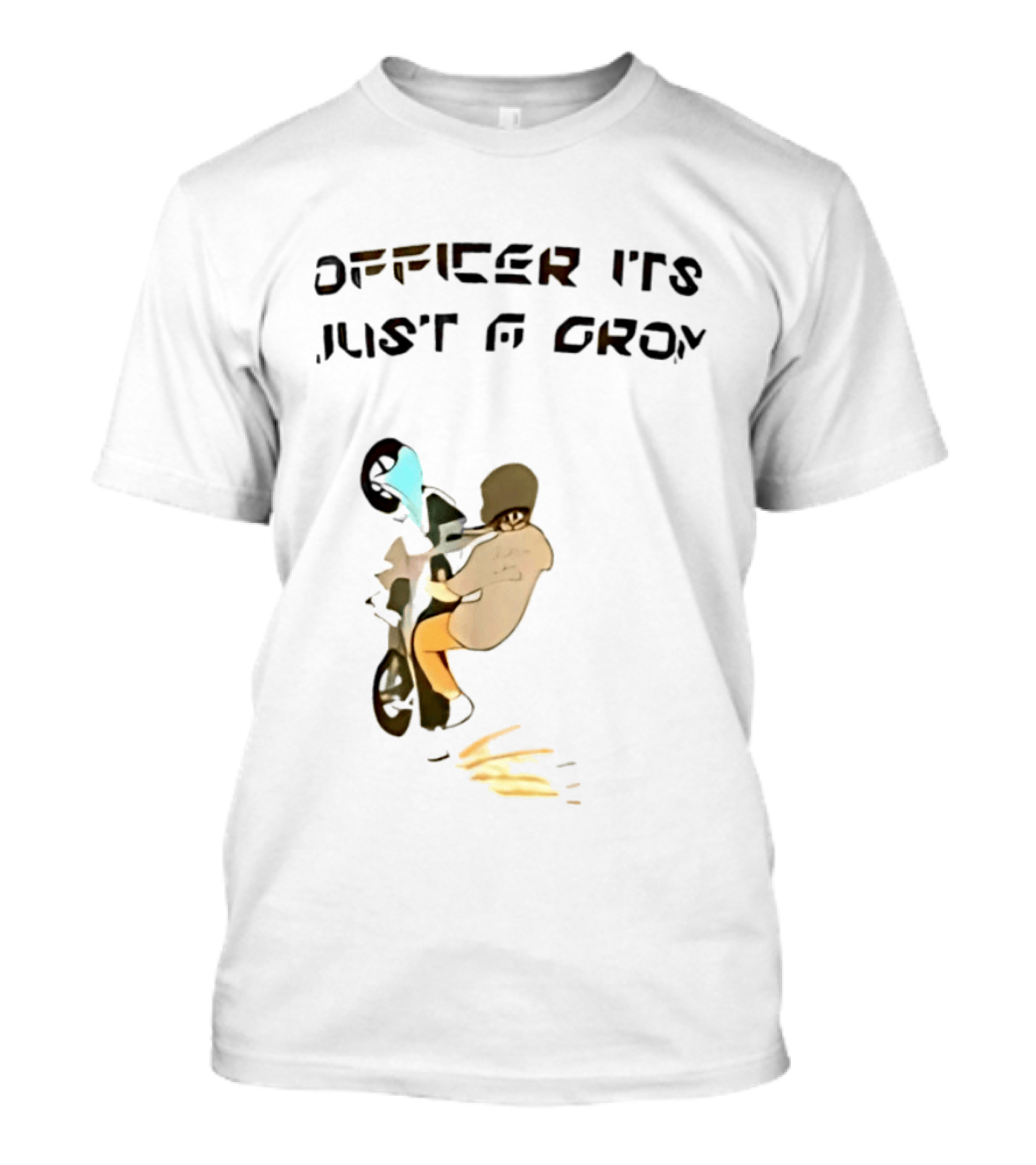 Officer It's Just A Grom Motorcycle Stunt Racing T-Shirt
