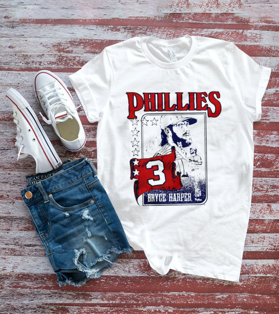 Phillies Bryce Harper 3 Star Player Philadelphia T-Shirt
