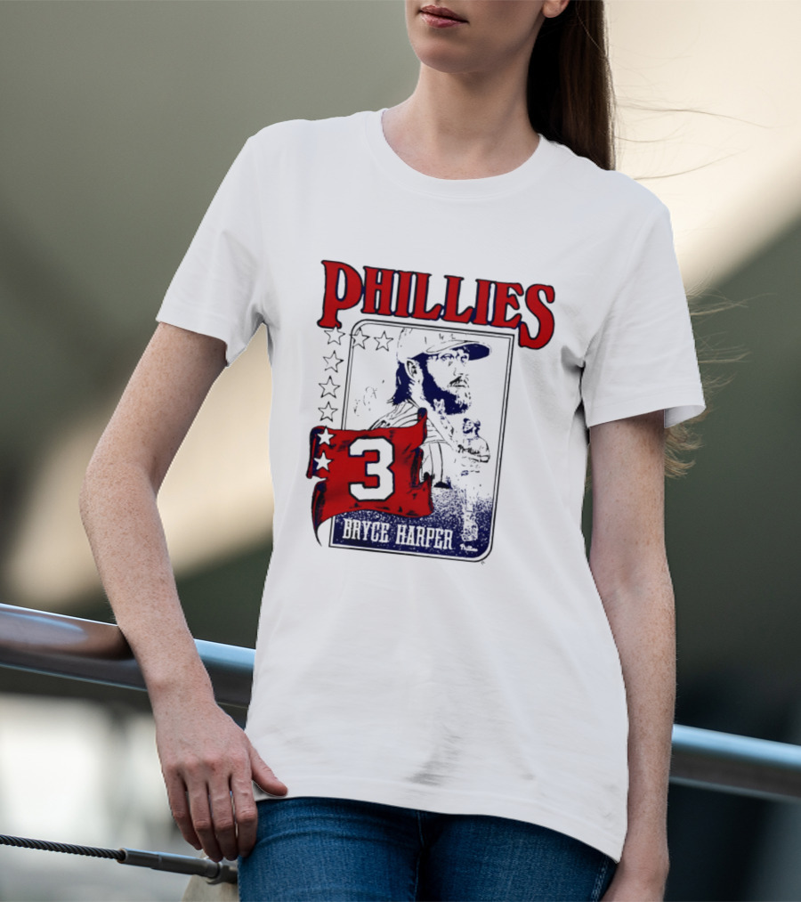 Phillies Bryce Harper 3 Star Player Philadelphia T-Shirt