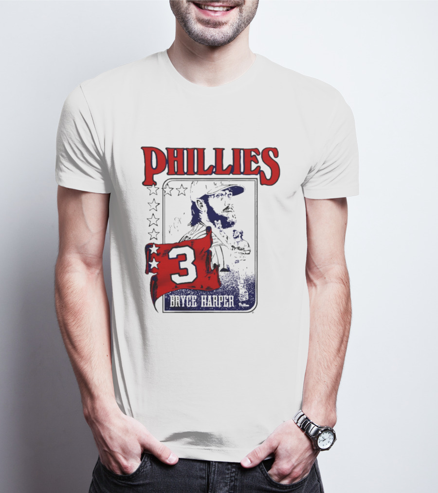 Phillies Bryce Harper 3 Star Player Philadelphia T-Shirt