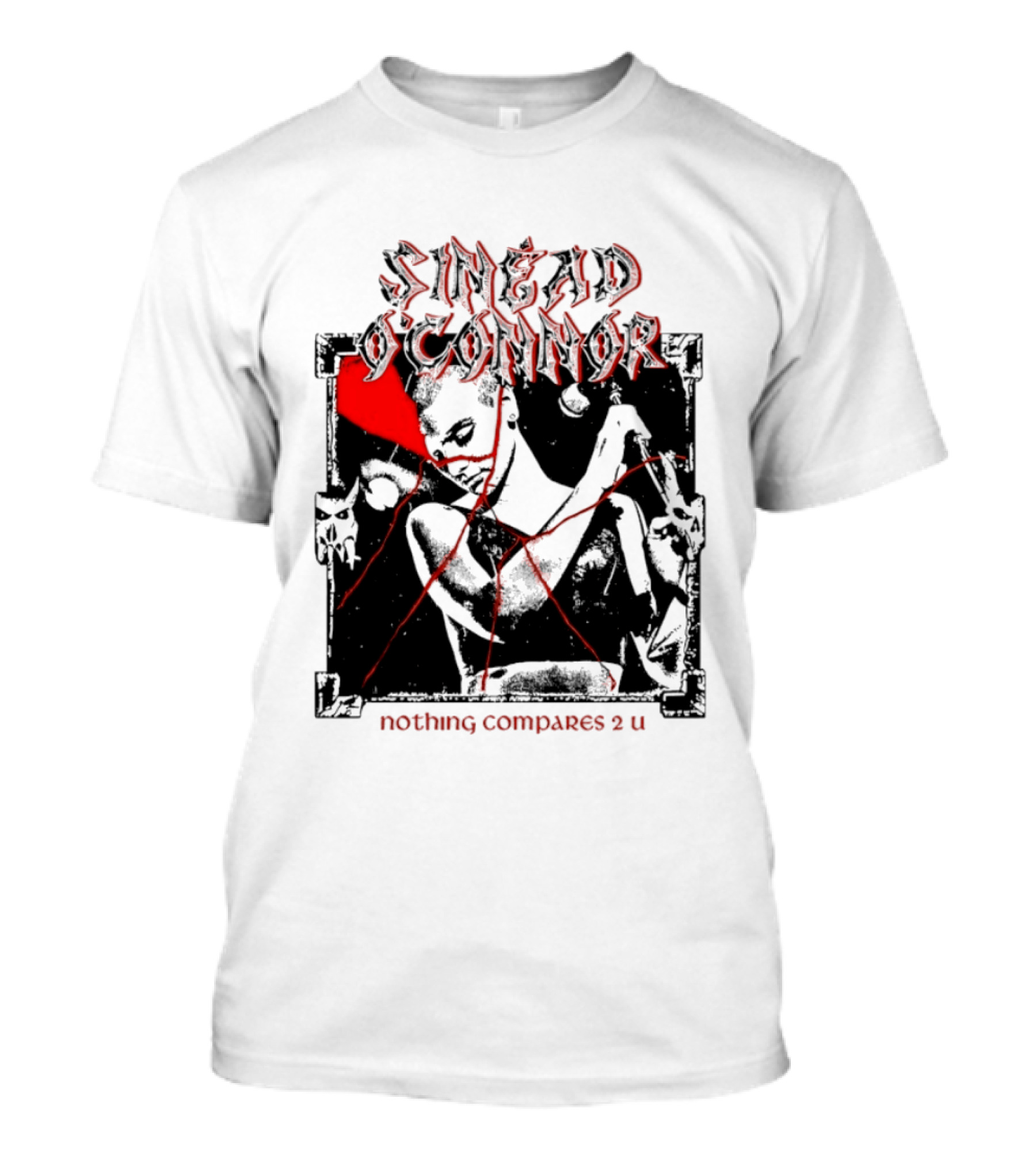 Sinead O'Connor Nothing Compares 2 U Abstract Red Grunge Aesthetic T-Shirt