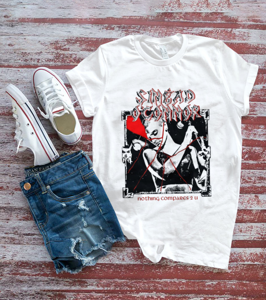 Sinead O'Connor Nothing Compares 2 U Abstract Red Grunge Aesthetic T-Shirt