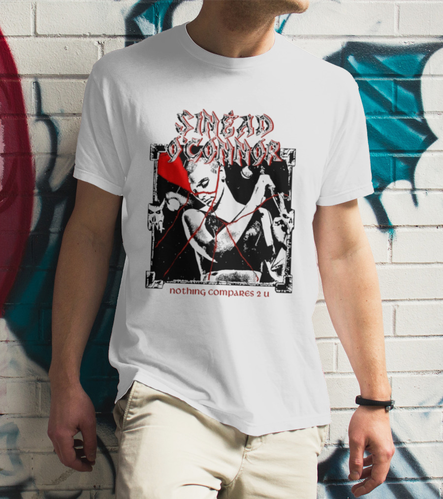 Sinead O'Connor Nothing Compares 2 U Abstract Red Grunge Aesthetic T-Shirt
