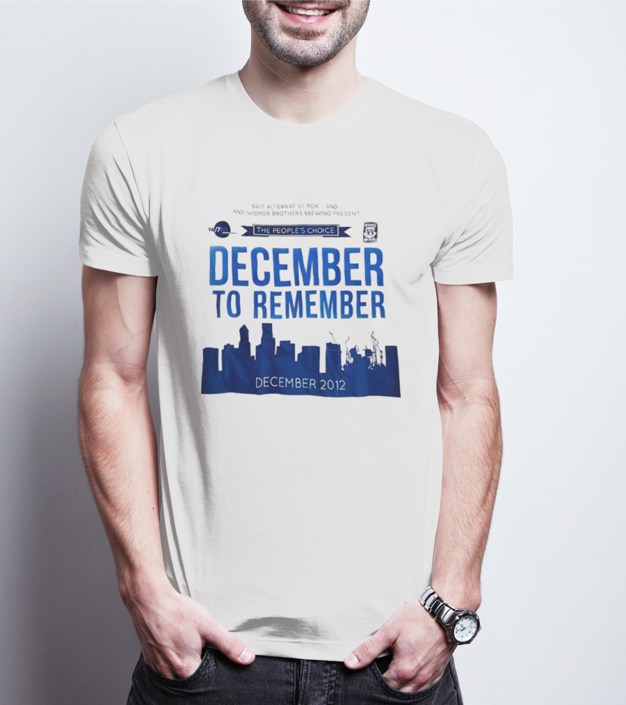9.43 Alternative Portland Widmer Brothers Brewing December To Remember 2012 T-Shirt