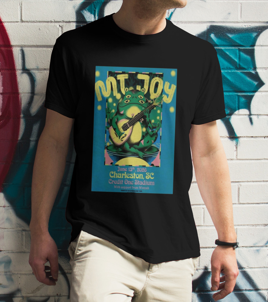 MT. JOY Charleston SC June 13 2026 Credit One Stadium Frog Guitar Concert T-Shirt
