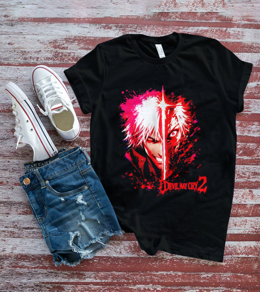 Devil May Cry 2 Dante Half Face Split T-Shirt