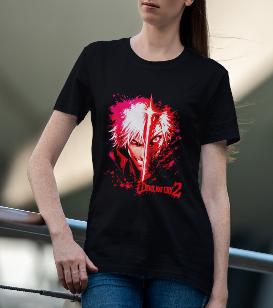 Devil May Cry 2 Dante Half Face Split T-Shirt