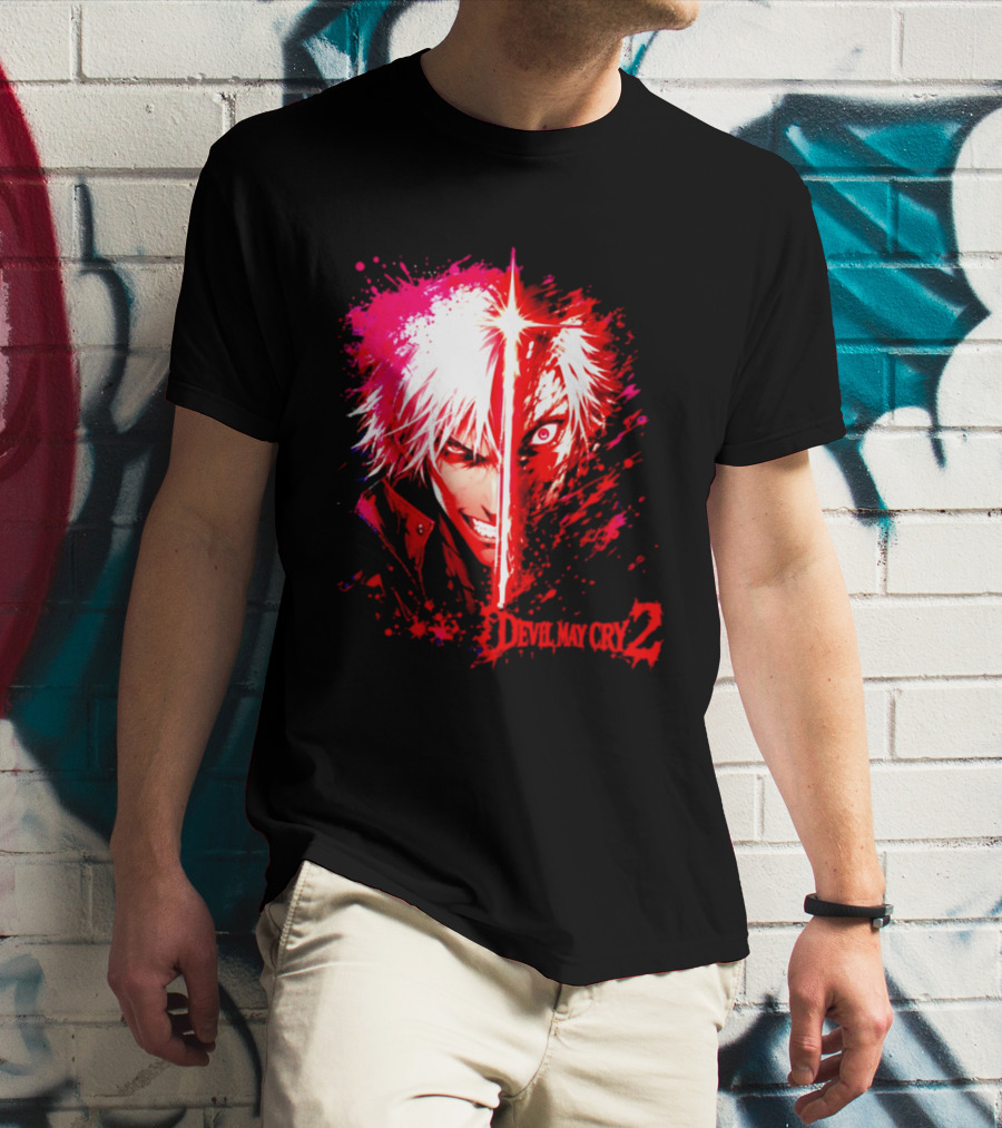 Devil May Cry 2 Dante Half Face Split T-Shirt