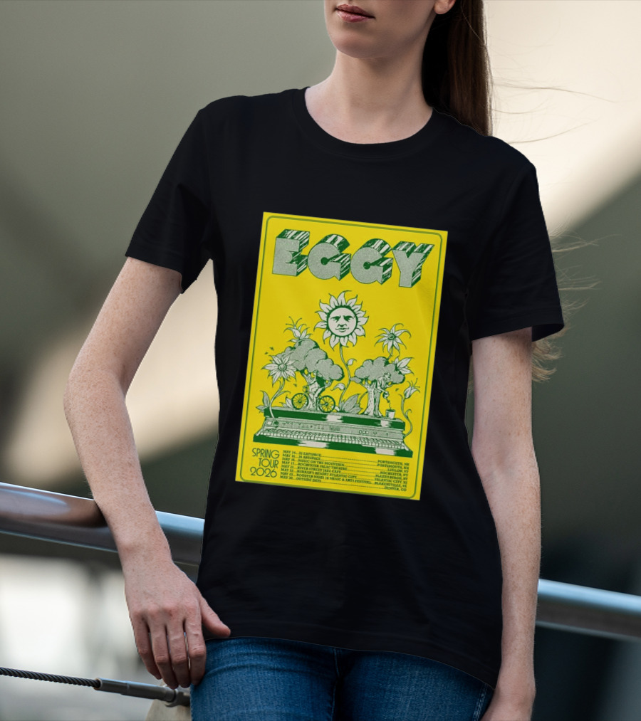 Eggy Spring Tour 2026 Concert With Sunflower And Piano T-Shirt