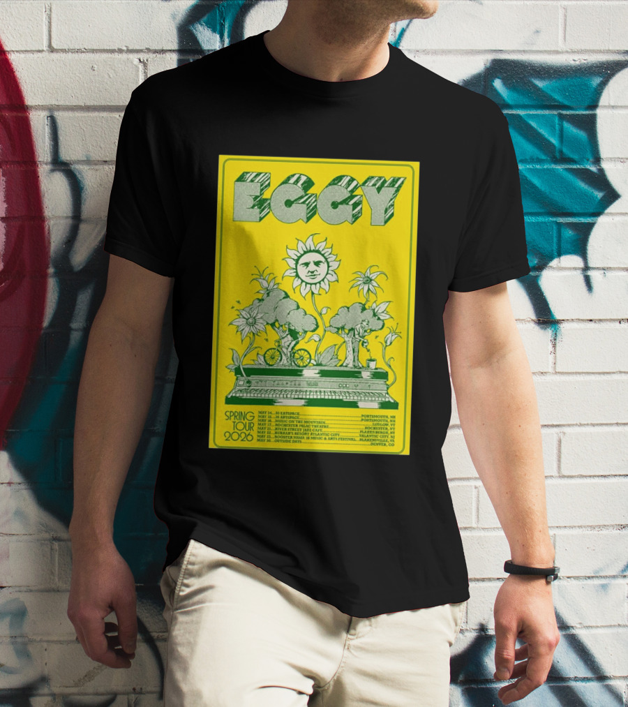 Eggy Spring Tour 2026 Concert With Sunflower And Piano T-Shirt