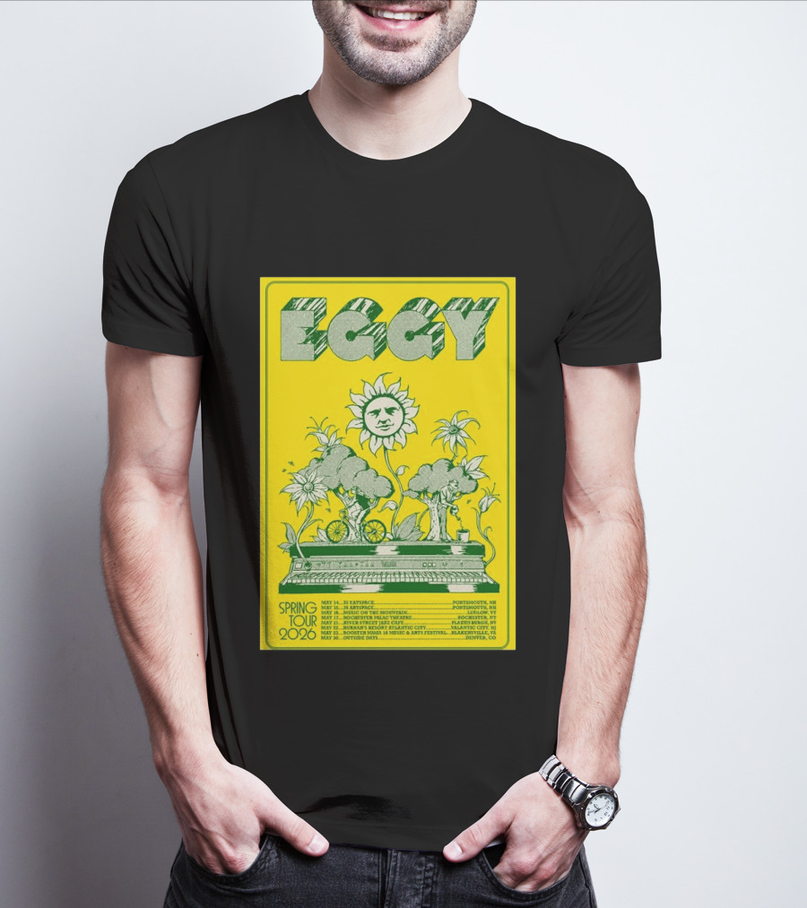 Eggy Spring Tour 2026 Concert With Sunflower And Piano T-Shirt