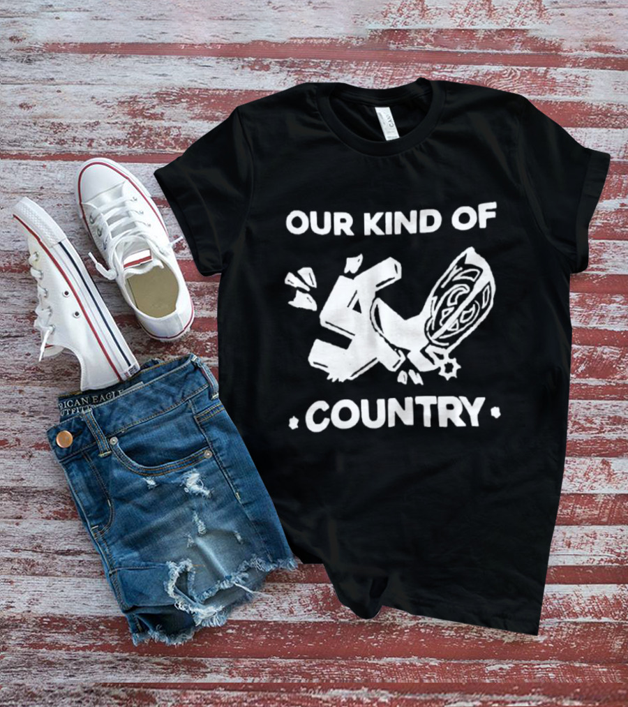 Our Kind Of Country Cowboy Boot Swastika T-Shirt