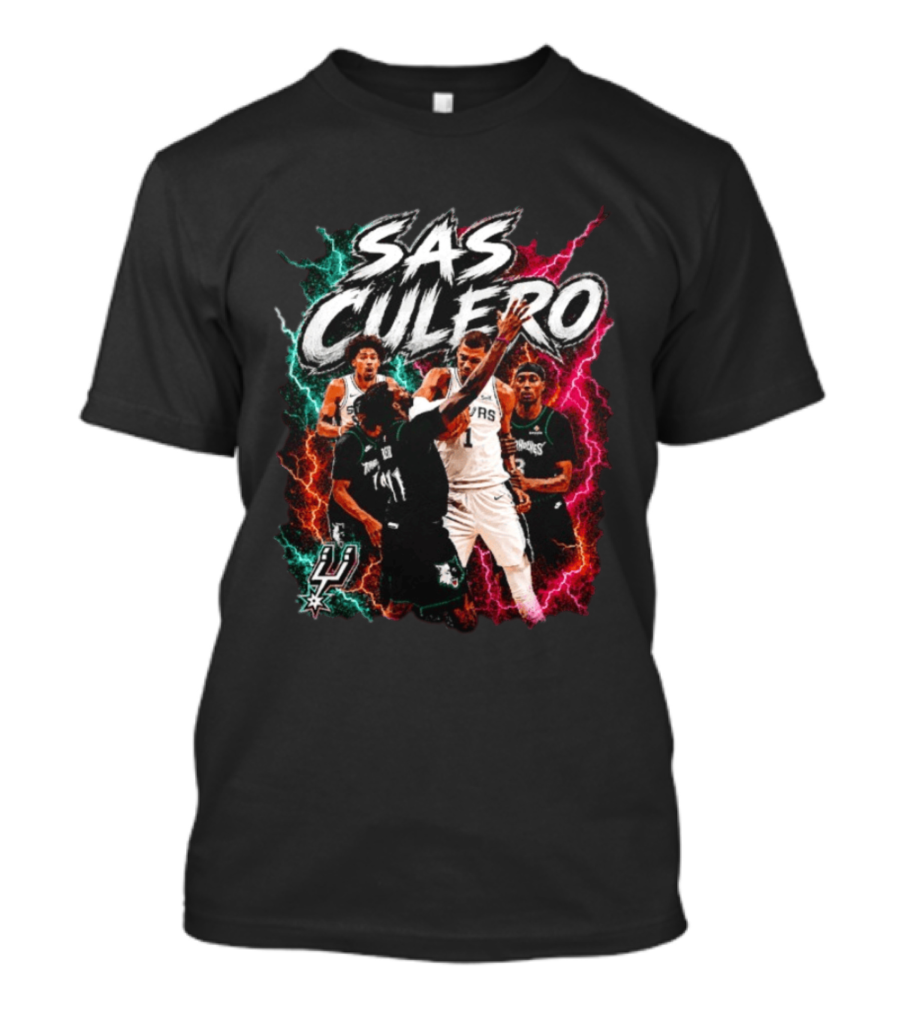 Sas Culero San Antonio Spurs Vs Minnesota Timberwolves Basketball Players T-Shirt