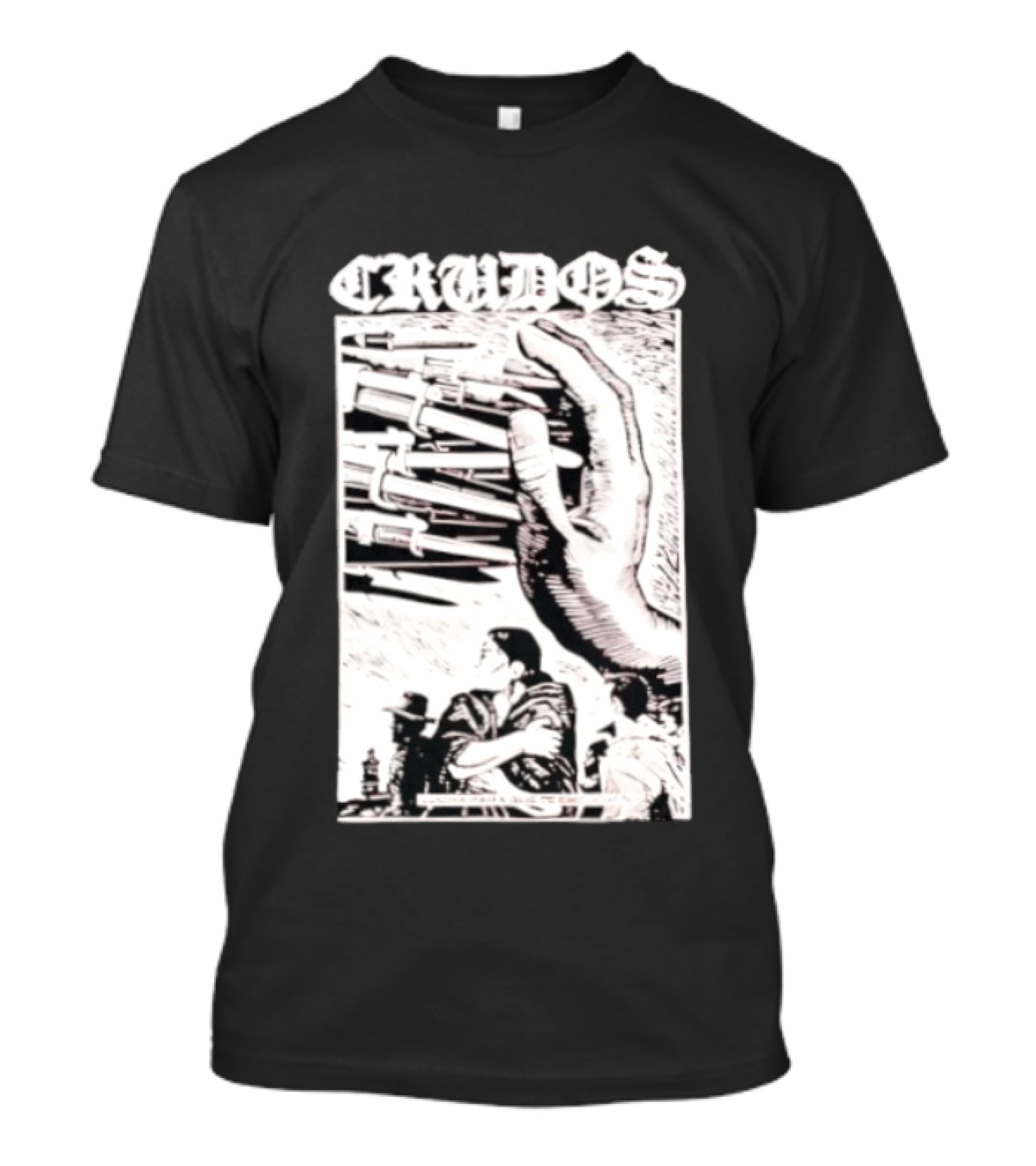 Crudos Lucha Para Powerful Activist Imagery With Raised Fist And Unity T-Shirt