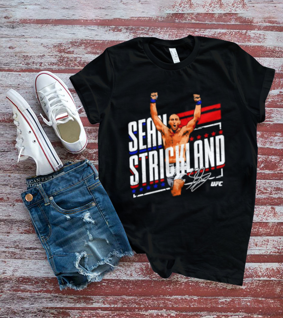 Sean Strickland UFC Fighter Star Signature Graphic UFC T-Shirt
