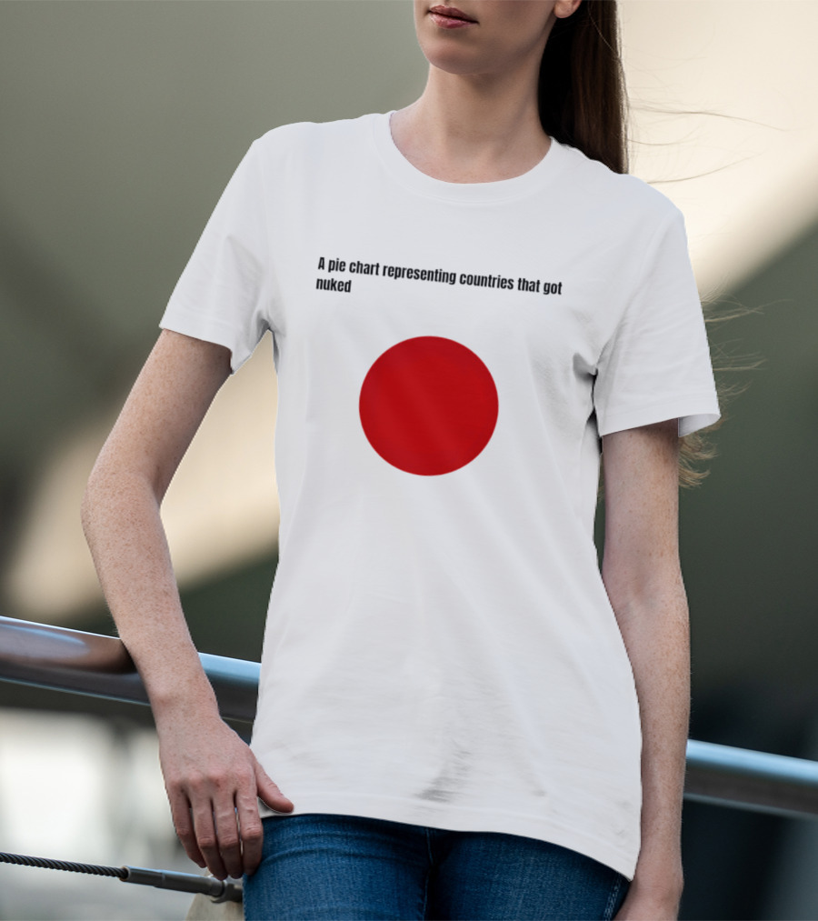 A Pie Chart Representing Countries That Got Nuked Red Circle T-Shirt