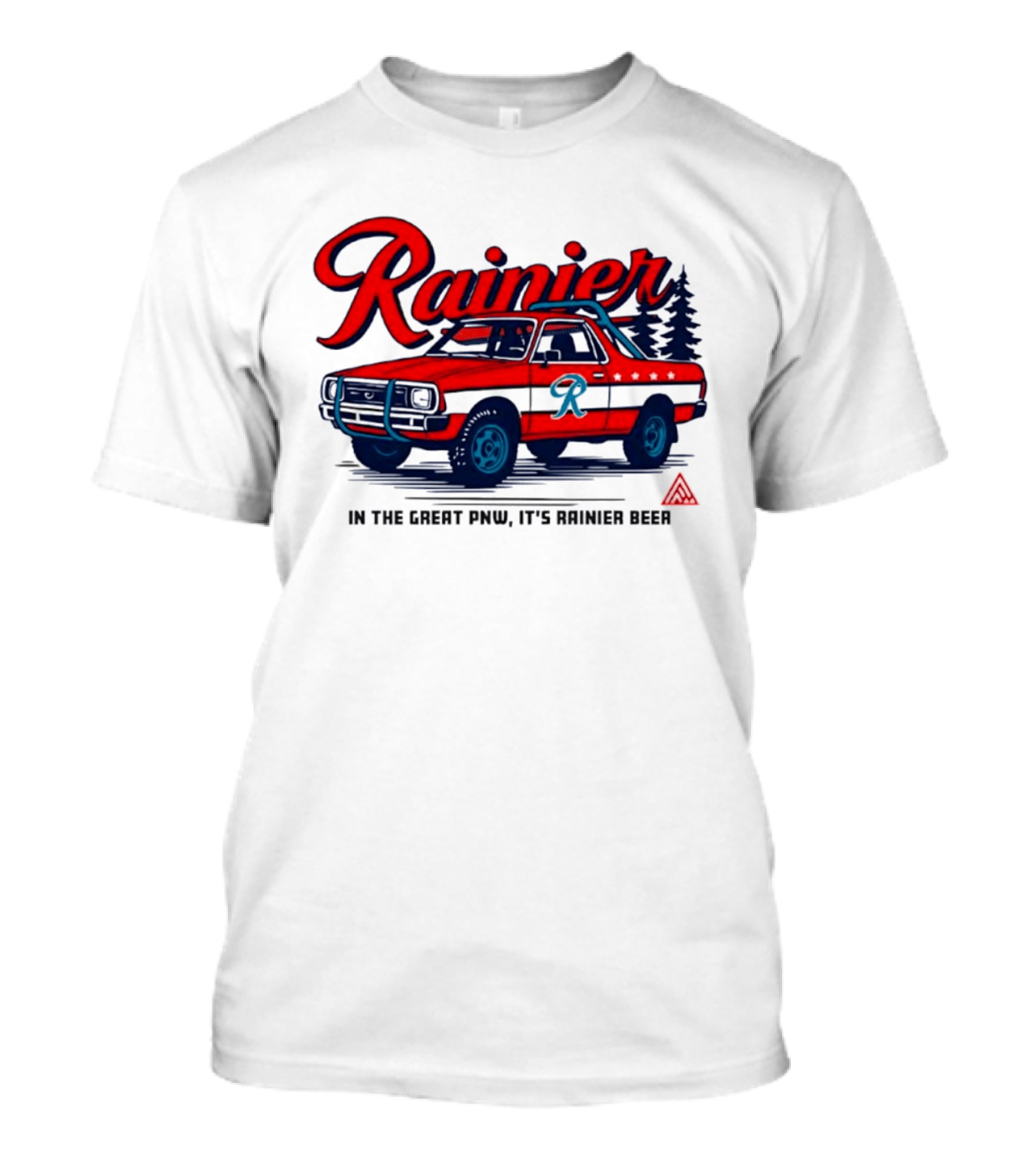Rainier Beer Subaru Brat In The Great PNW T-Shirt