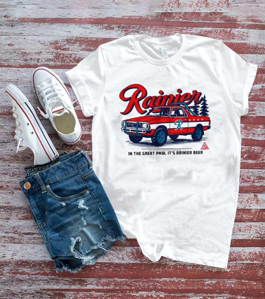 Rainier Beer Subaru Brat In The Great PNW T-Shirt