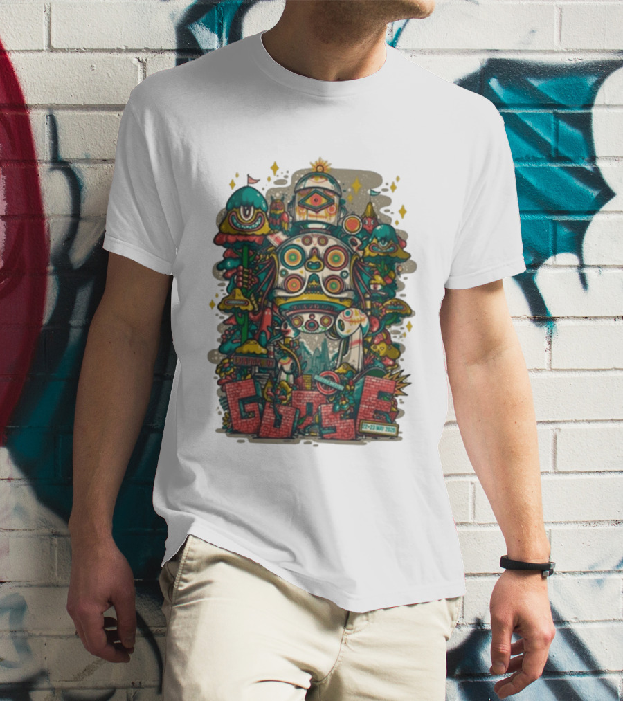 Goose London UK Tour May 22 23 2026 Psychedelic Robot Mushroom T-Shirt